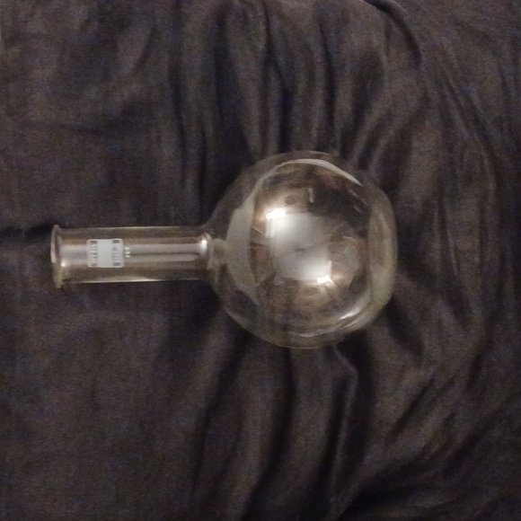 4/$60 Glass "Flat Round Bottom Flask" Or Flower Vase - Picture 1 of 5